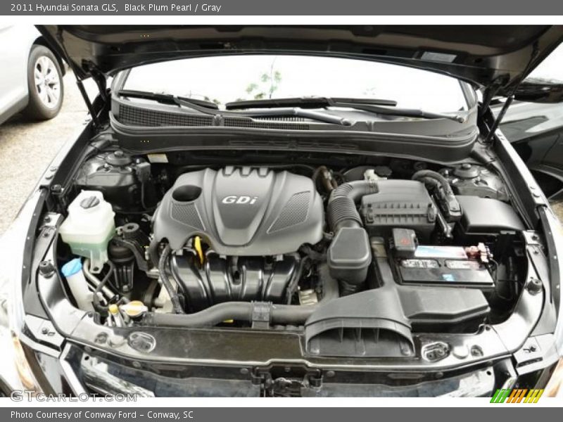 Black Plum Pearl / Gray 2011 Hyundai Sonata GLS