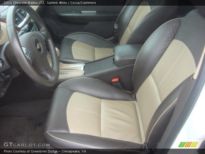 Summit White / Cocoa/Cashmere 2011 Chevrolet Malibu LTZ