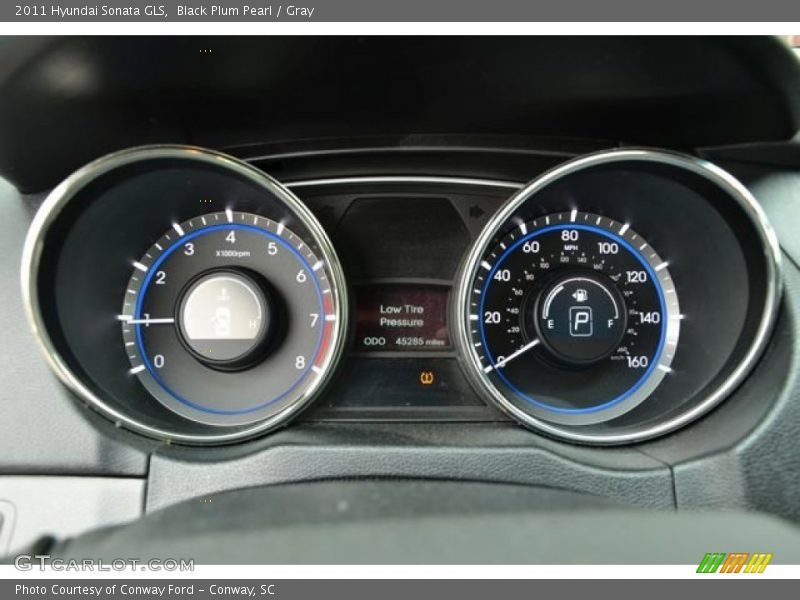 Black Plum Pearl / Gray 2011 Hyundai Sonata GLS