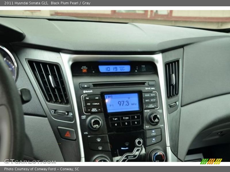 Black Plum Pearl / Gray 2011 Hyundai Sonata GLS