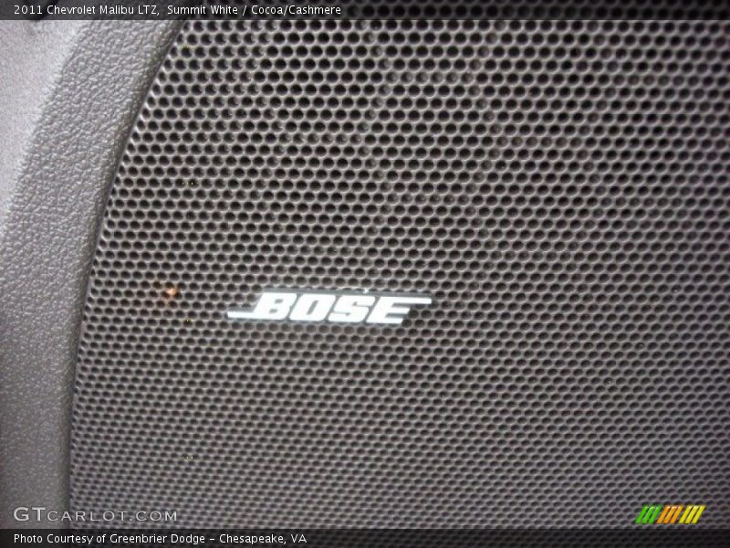 Summit White / Cocoa/Cashmere 2011 Chevrolet Malibu LTZ