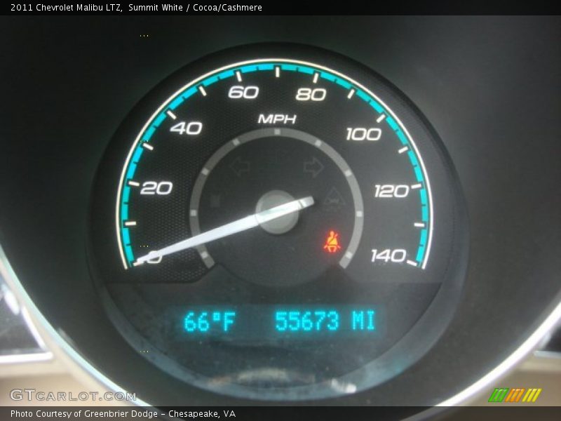 Summit White / Cocoa/Cashmere 2011 Chevrolet Malibu LTZ