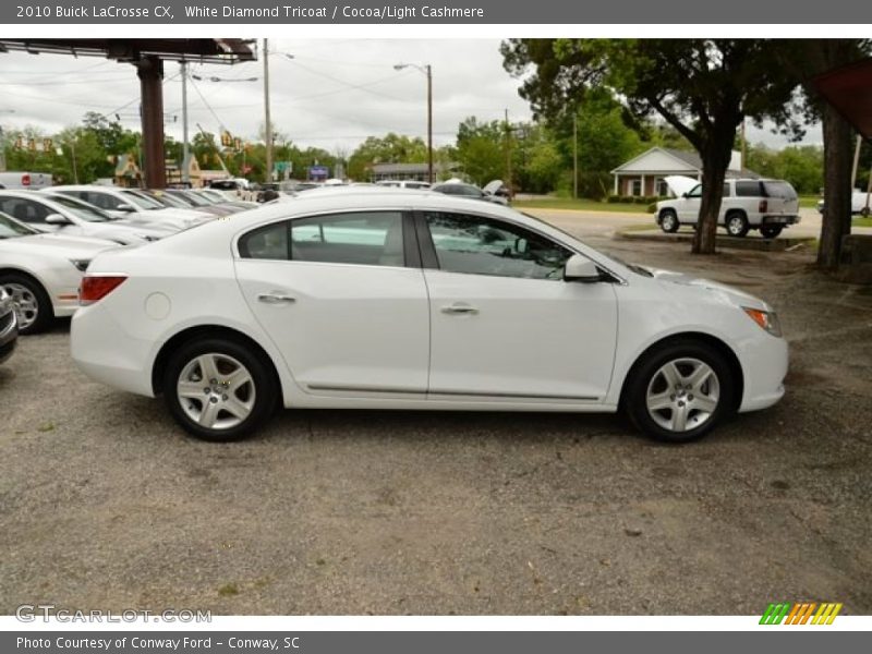 White Diamond Tricoat / Cocoa/Light Cashmere 2010 Buick LaCrosse CX