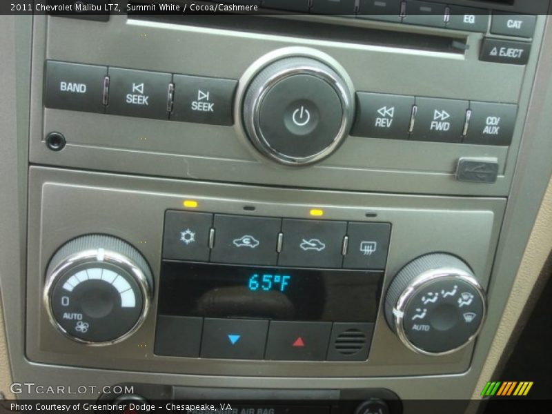 Summit White / Cocoa/Cashmere 2011 Chevrolet Malibu LTZ