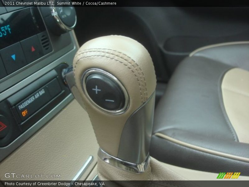 Summit White / Cocoa/Cashmere 2011 Chevrolet Malibu LTZ