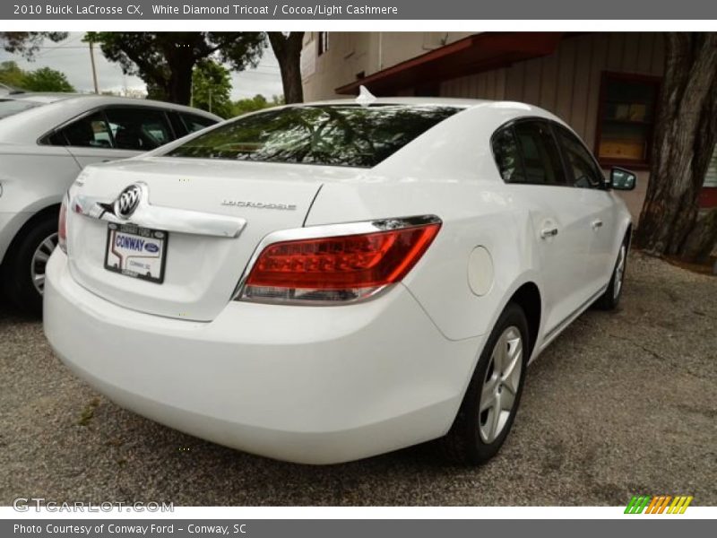 White Diamond Tricoat / Cocoa/Light Cashmere 2010 Buick LaCrosse CX