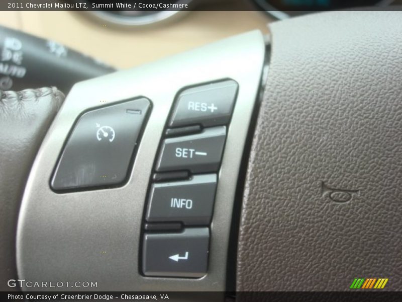 Summit White / Cocoa/Cashmere 2011 Chevrolet Malibu LTZ