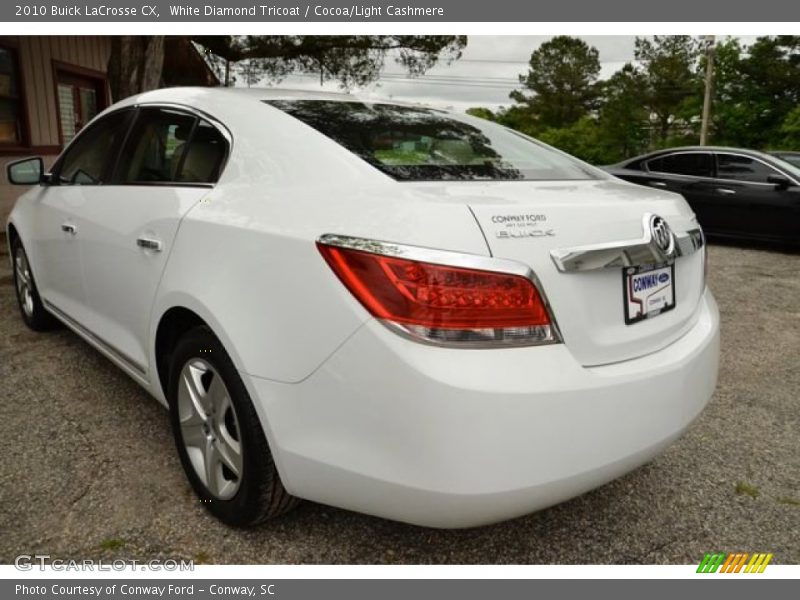 White Diamond Tricoat / Cocoa/Light Cashmere 2010 Buick LaCrosse CX