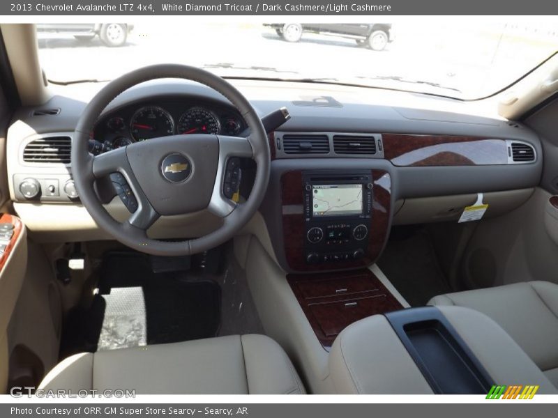 White Diamond Tricoat / Dark Cashmere/Light Cashmere 2013 Chevrolet Avalanche LTZ 4x4