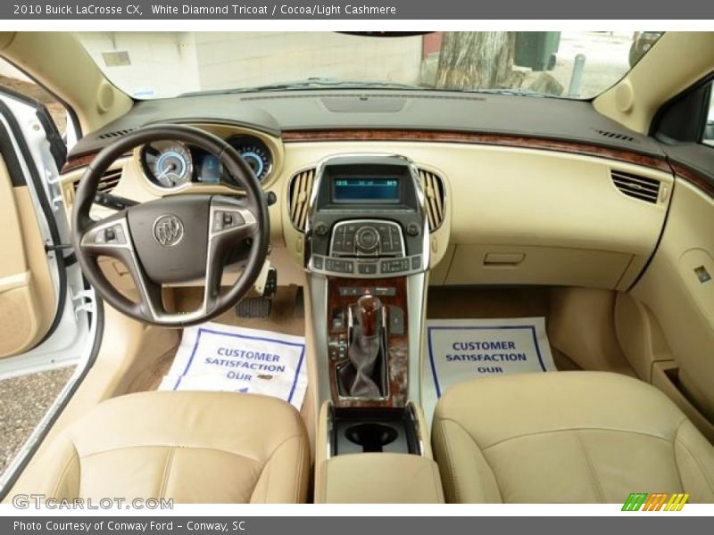 White Diamond Tricoat / Cocoa/Light Cashmere 2010 Buick LaCrosse CX