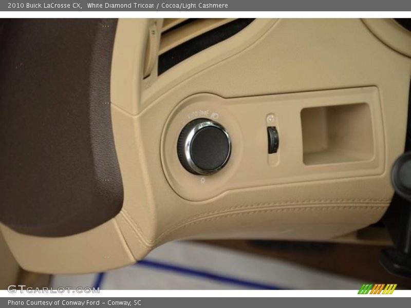 White Diamond Tricoat / Cocoa/Light Cashmere 2010 Buick LaCrosse CX