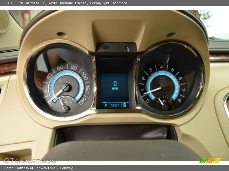 White Diamond Tricoat / Cocoa/Light Cashmere 2010 Buick LaCrosse CX