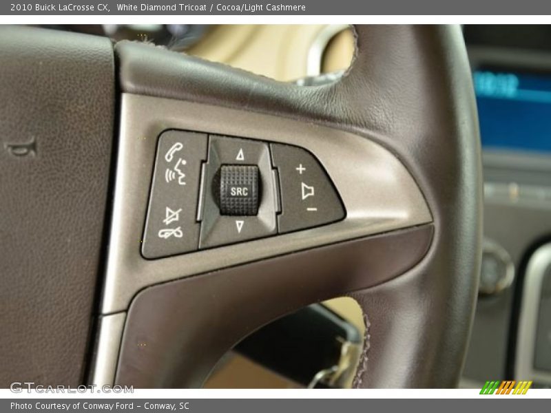White Diamond Tricoat / Cocoa/Light Cashmere 2010 Buick LaCrosse CX