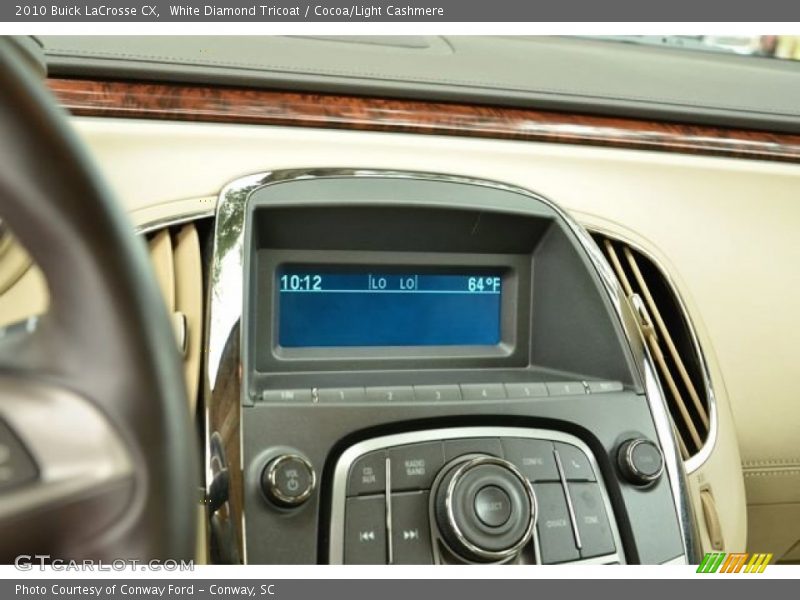 White Diamond Tricoat / Cocoa/Light Cashmere 2010 Buick LaCrosse CX