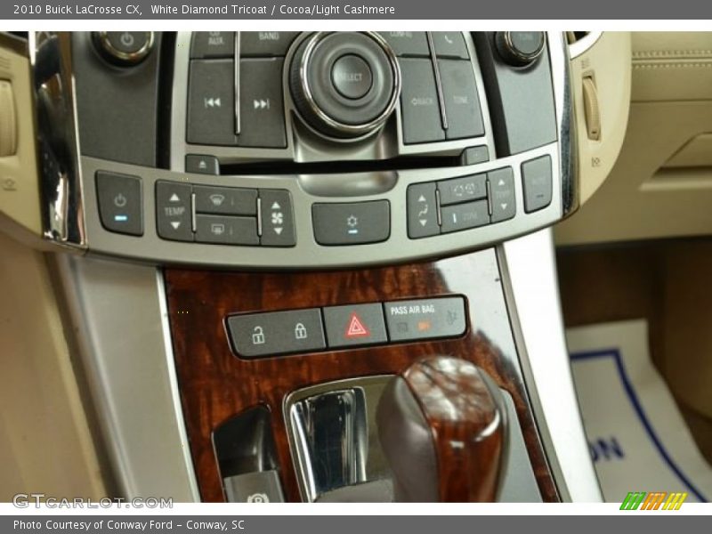White Diamond Tricoat / Cocoa/Light Cashmere 2010 Buick LaCrosse CX