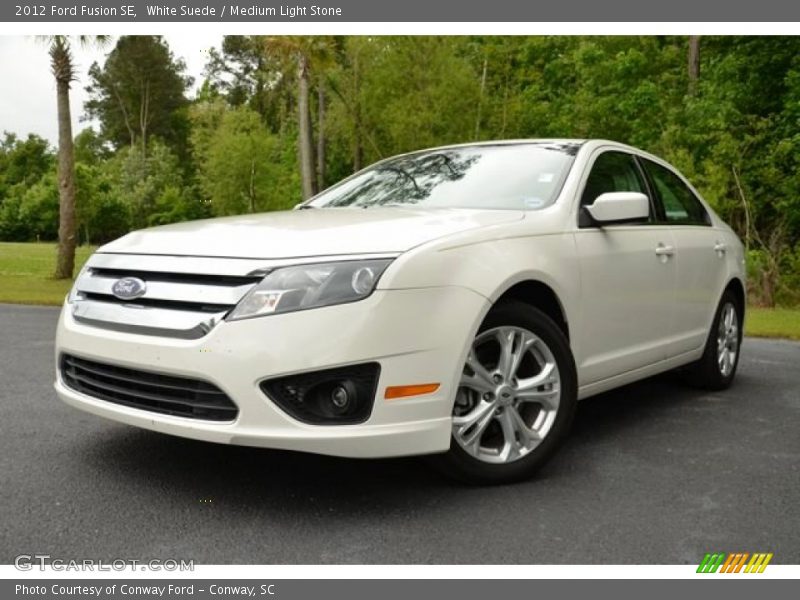 White Suede / Medium Light Stone 2012 Ford Fusion SE