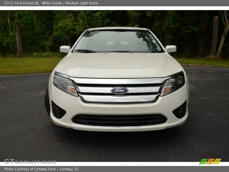 White Suede / Medium Light Stone 2012 Ford Fusion SE
