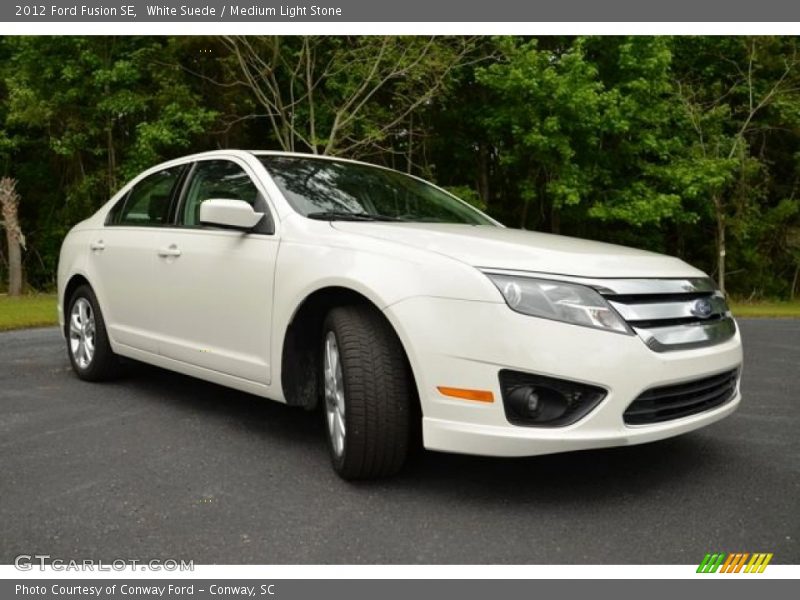 White Suede / Medium Light Stone 2012 Ford Fusion SE