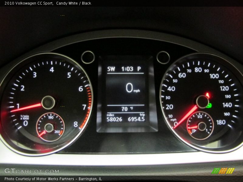 Candy White / Black 2010 Volkswagen CC Sport