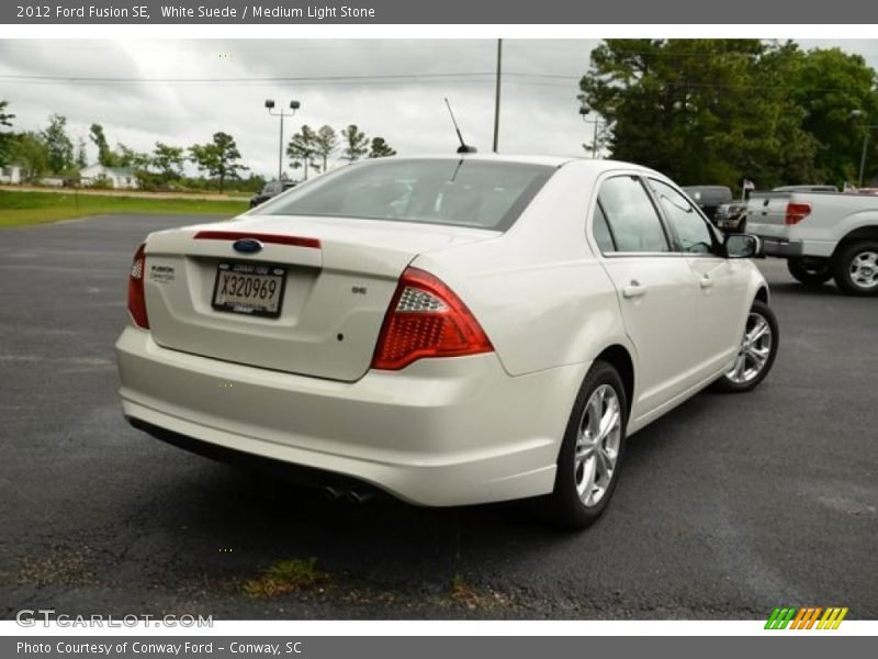White Suede / Medium Light Stone 2012 Ford Fusion SE