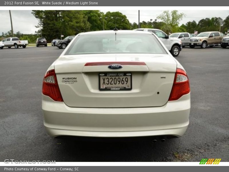 White Suede / Medium Light Stone 2012 Ford Fusion SE