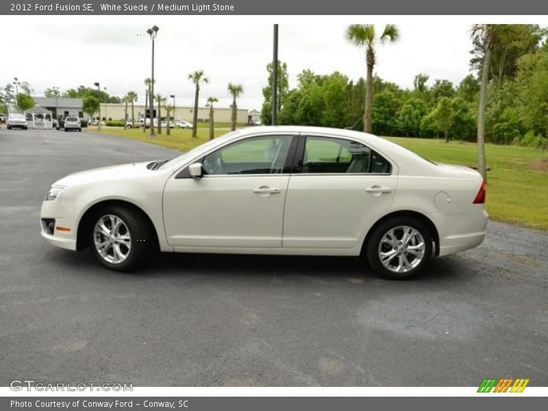 White Suede / Medium Light Stone 2012 Ford Fusion SE