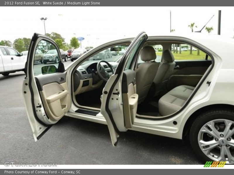 White Suede / Medium Light Stone 2012 Ford Fusion SE