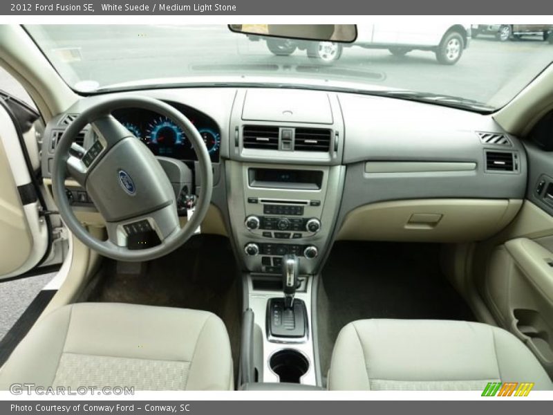 White Suede / Medium Light Stone 2012 Ford Fusion SE