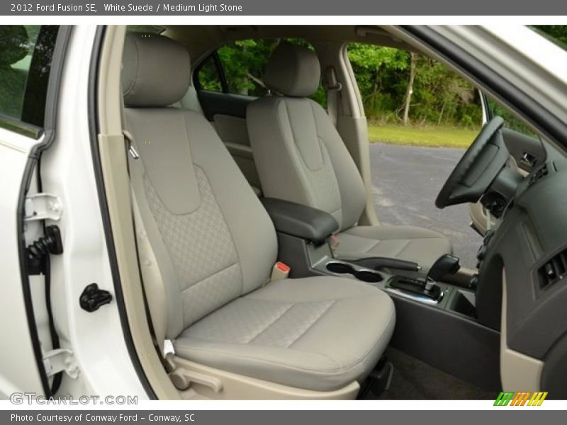 White Suede / Medium Light Stone 2012 Ford Fusion SE