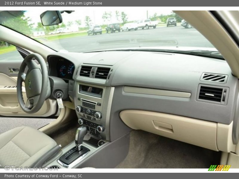 White Suede / Medium Light Stone 2012 Ford Fusion SE