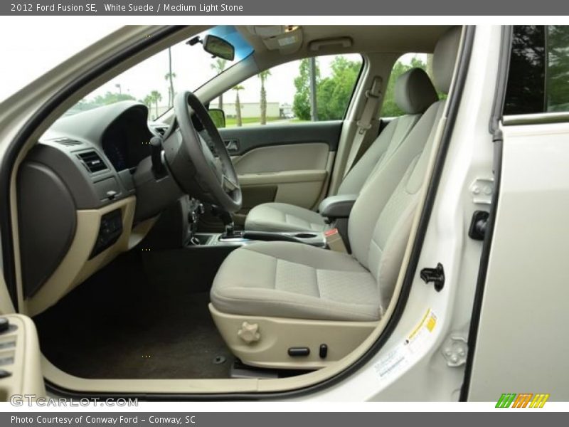 White Suede / Medium Light Stone 2012 Ford Fusion SE