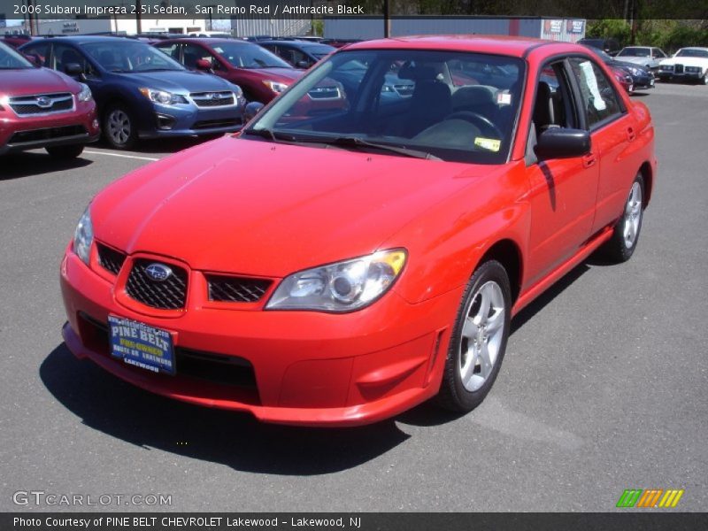 San Remo Red / Anthracite Black 2006 Subaru Impreza 2.5i Sedan