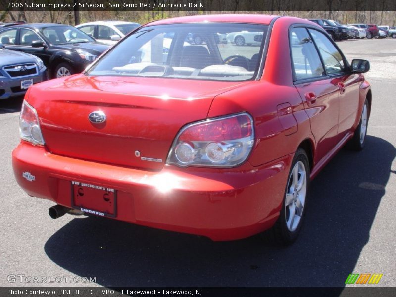 San Remo Red / Anthracite Black 2006 Subaru Impreza 2.5i Sedan