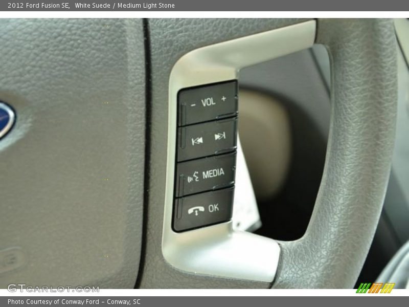 White Suede / Medium Light Stone 2012 Ford Fusion SE