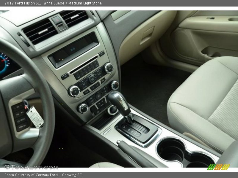 White Suede / Medium Light Stone 2012 Ford Fusion SE
