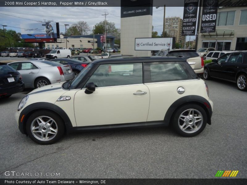 Pepper White / Grey/Black 2008 Mini Cooper S Hardtop