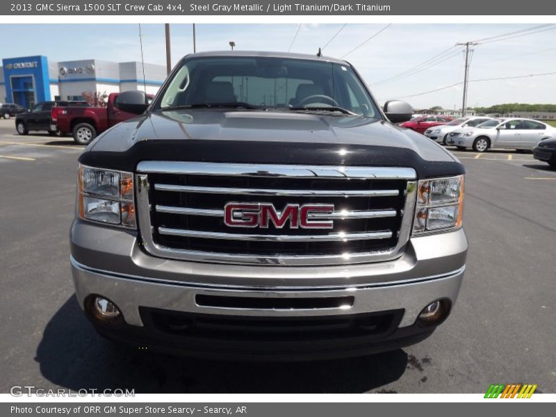 Steel Gray Metallic / Light Titanium/Dark Titanium 2013 GMC Sierra 1500 SLT Crew Cab 4x4