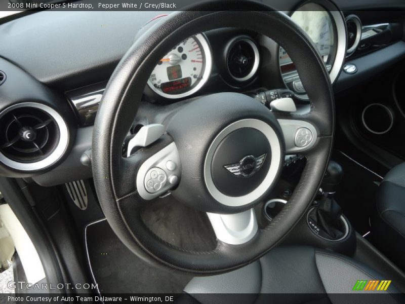 Pepper White / Grey/Black 2008 Mini Cooper S Hardtop