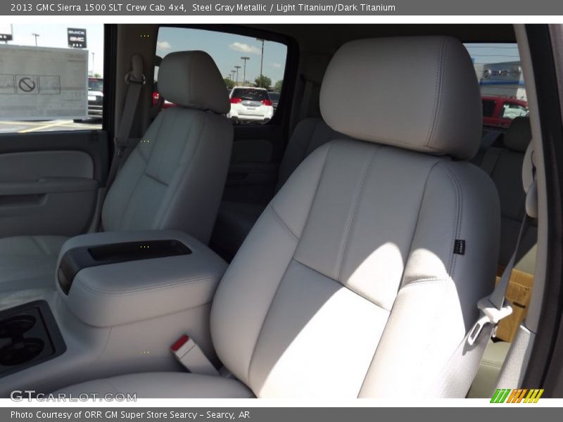 Steel Gray Metallic / Light Titanium/Dark Titanium 2013 GMC Sierra 1500 SLT Crew Cab 4x4