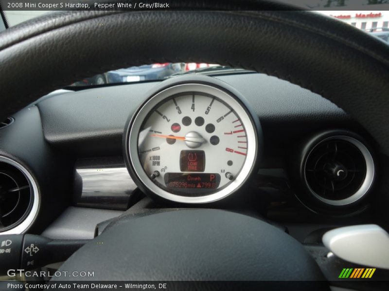 Pepper White / Grey/Black 2008 Mini Cooper S Hardtop