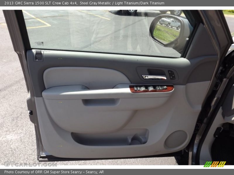 Steel Gray Metallic / Light Titanium/Dark Titanium 2013 GMC Sierra 1500 SLT Crew Cab 4x4