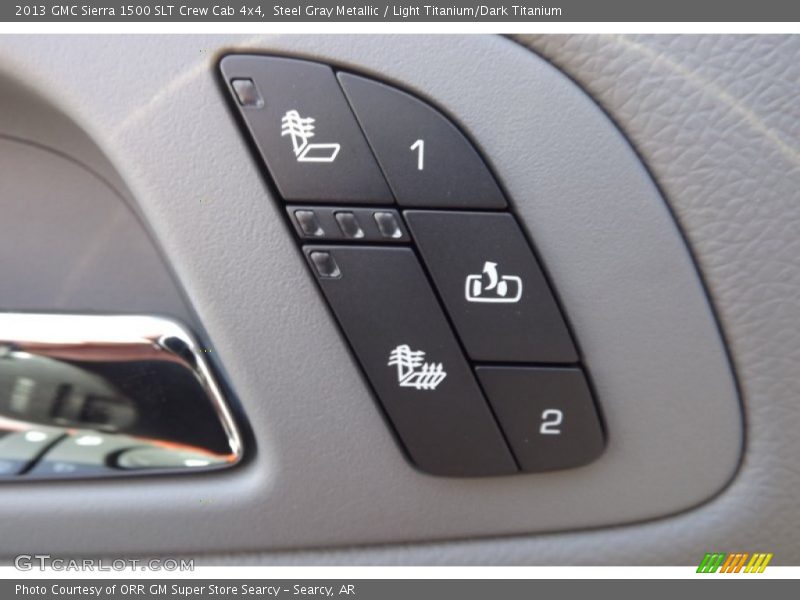 Steel Gray Metallic / Light Titanium/Dark Titanium 2013 GMC Sierra 1500 SLT Crew Cab 4x4