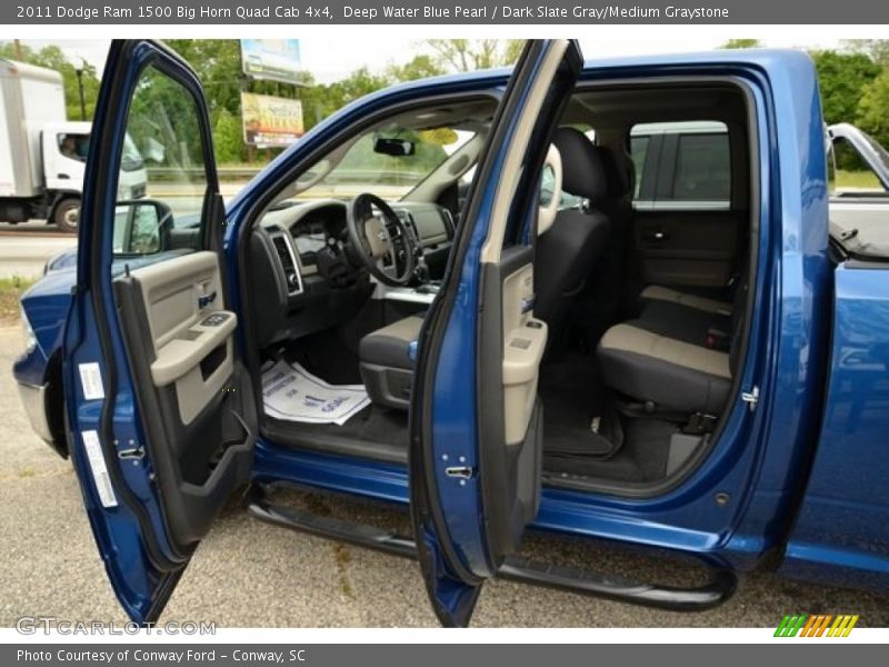 Deep Water Blue Pearl / Dark Slate Gray/Medium Graystone 2011 Dodge Ram 1500 Big Horn Quad Cab 4x4