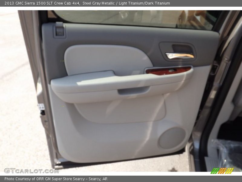 Steel Gray Metallic / Light Titanium/Dark Titanium 2013 GMC Sierra 1500 SLT Crew Cab 4x4