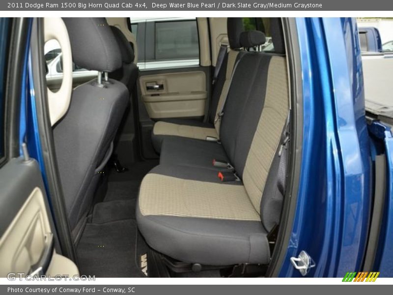 Deep Water Blue Pearl / Dark Slate Gray/Medium Graystone 2011 Dodge Ram 1500 Big Horn Quad Cab 4x4
