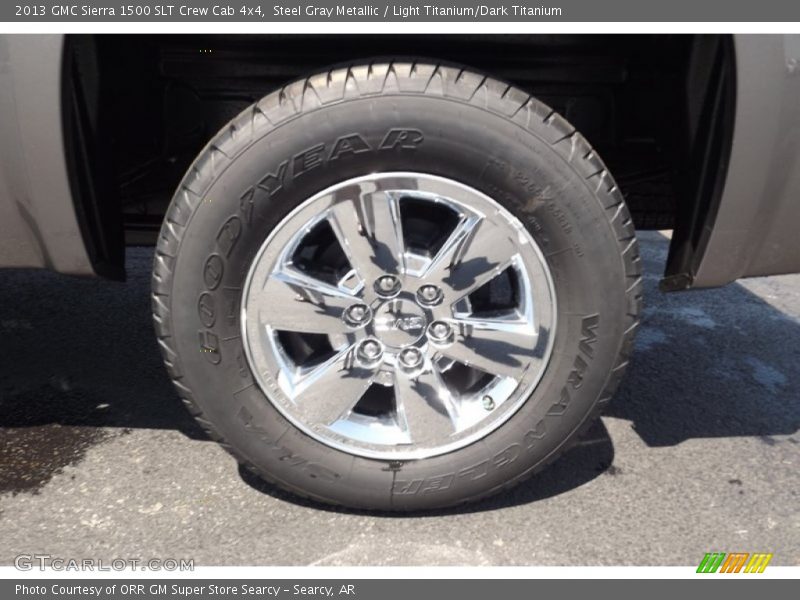 Steel Gray Metallic / Light Titanium/Dark Titanium 2013 GMC Sierra 1500 SLT Crew Cab 4x4