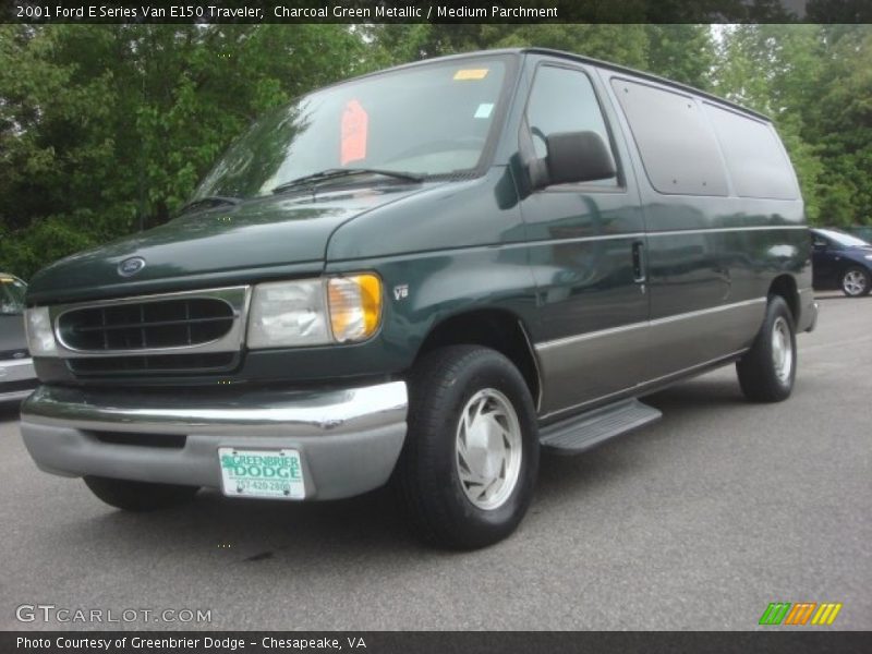 Charcoal Green Metallic / Medium Parchment 2001 Ford E Series Van E150 Traveler