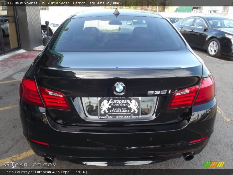 Carbon Black Metallic / Black 2012 BMW 5 Series 535i xDrive Sedan