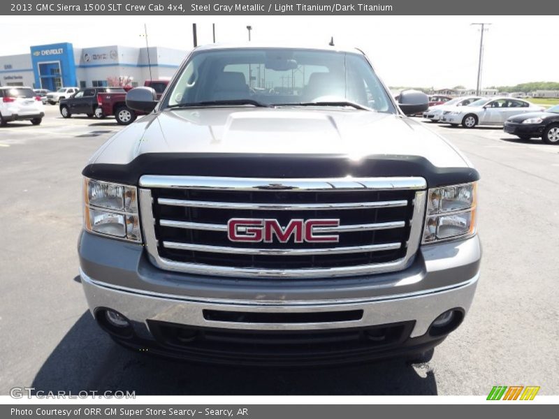 Steel Gray Metallic / Light Titanium/Dark Titanium 2013 GMC Sierra 1500 SLT Crew Cab 4x4
