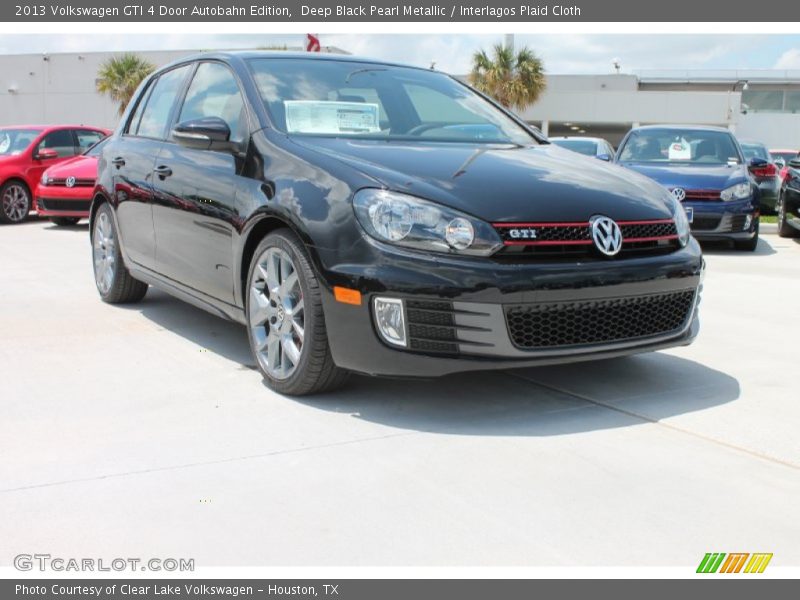 Deep Black Pearl Metallic / Interlagos Plaid Cloth 2013 Volkswagen GTI 4 Door Autobahn Edition